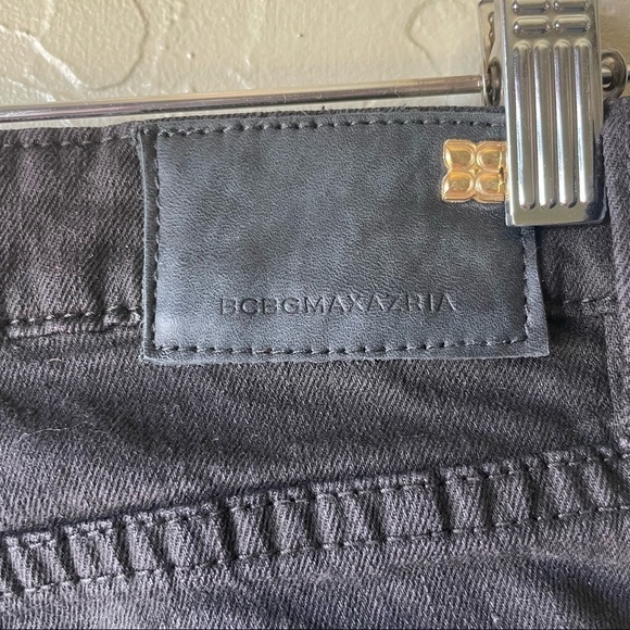 BCBGMaxazria Black Distressed Skinny Jeans Ankle Fray Knee Rips - Picture 7 of 13